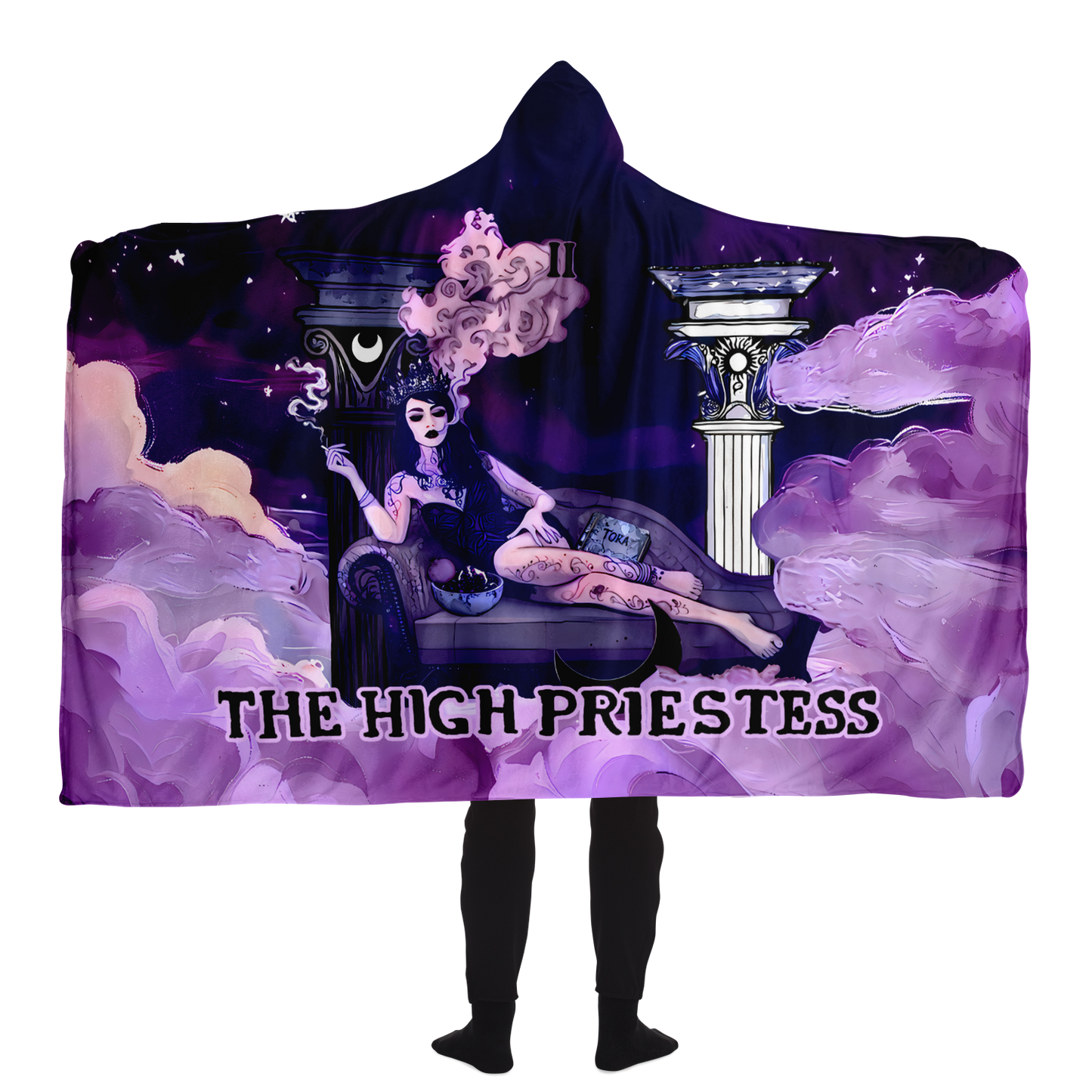 The High Priestess Hooded Blanket