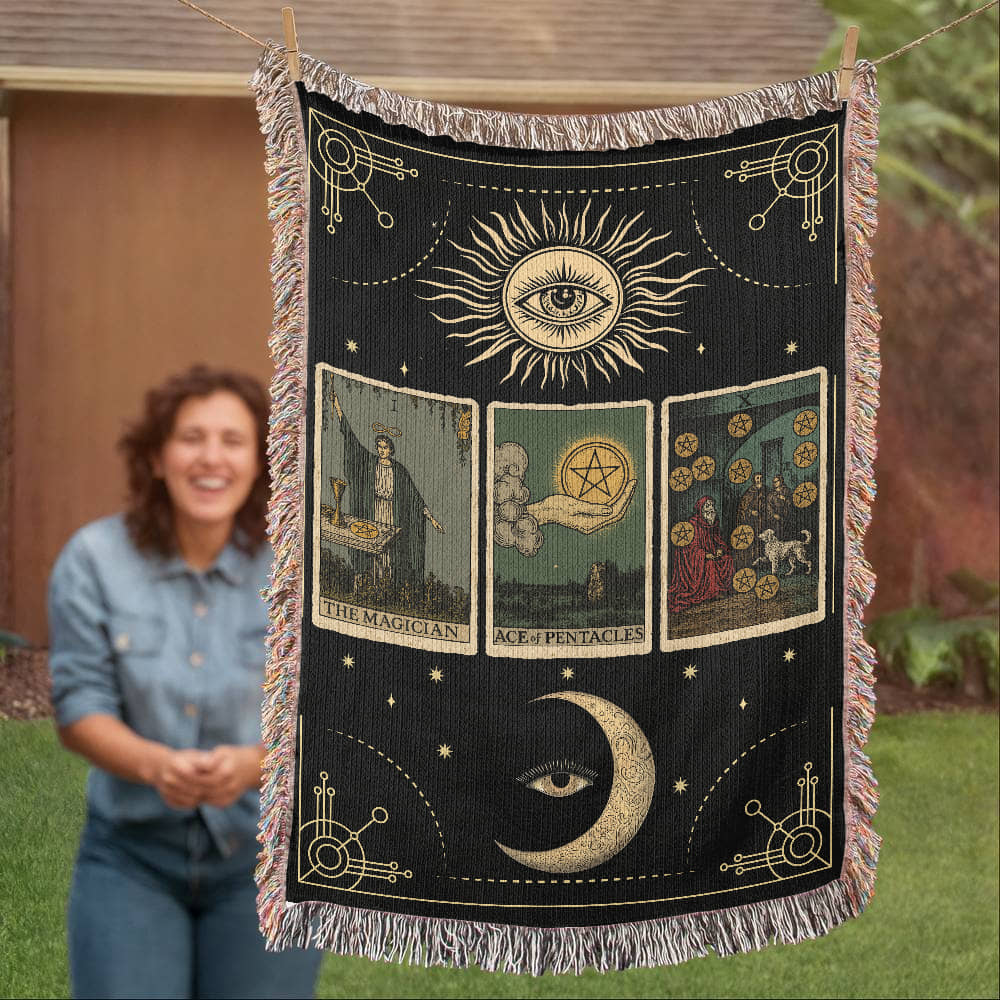 Tarot Card Reading Blanket - Wealth Manifestation