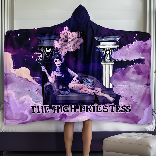 The High Priestess Hooded Blanket